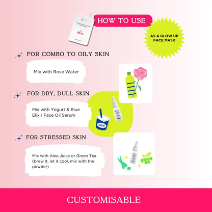 Pink Ubtan | Vegan Powder Cleanser & Face Mask