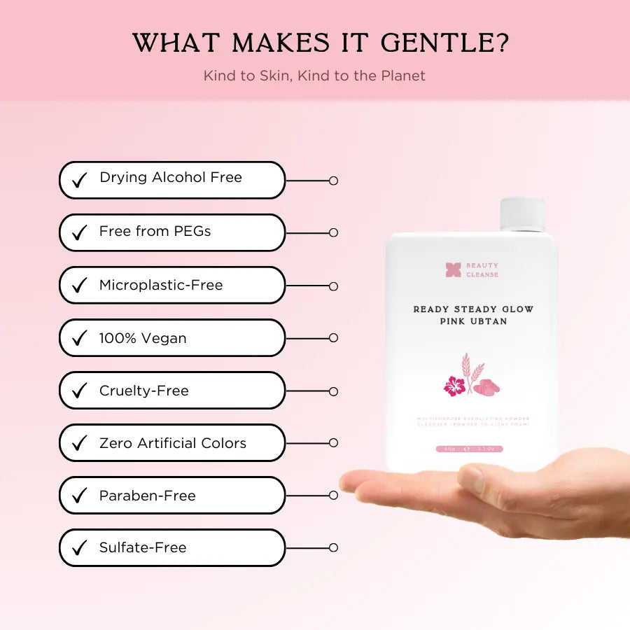 Pink Ubtan | Vegan Powder Cleanser & Face Mask