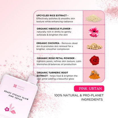 Pink Ubtan | Vegan Powder Cleanser & Face Mask
