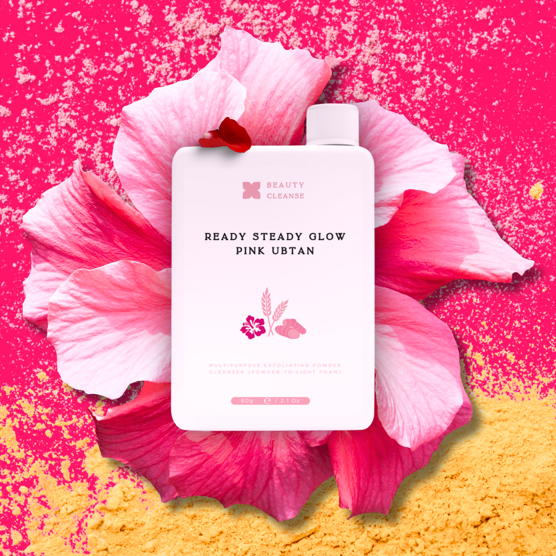 Face Cleanser Pink Ubtan | Vegan Powder Cleanser & Face Mask