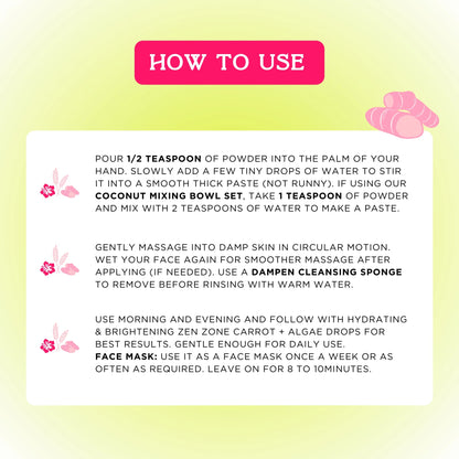 Face Cleanser Pink Ubtan | Vegan Powder Cleanser & Face Mask