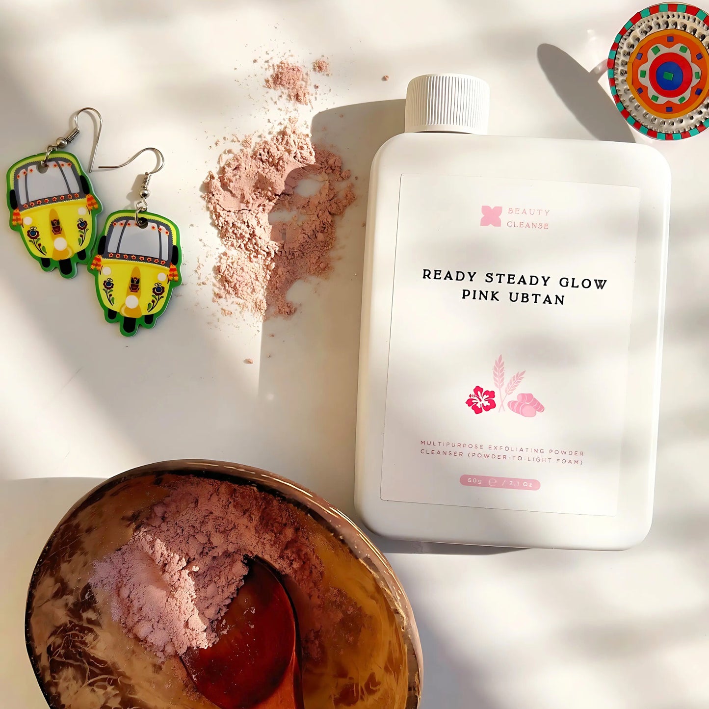 Pink Ubtan | Vegan Powder Cleanser & Face Mask