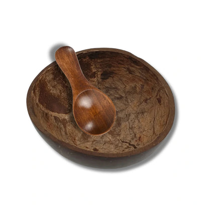 Coconut Shell Bowl and Spoon Set | Face Mask Mixing Bowl